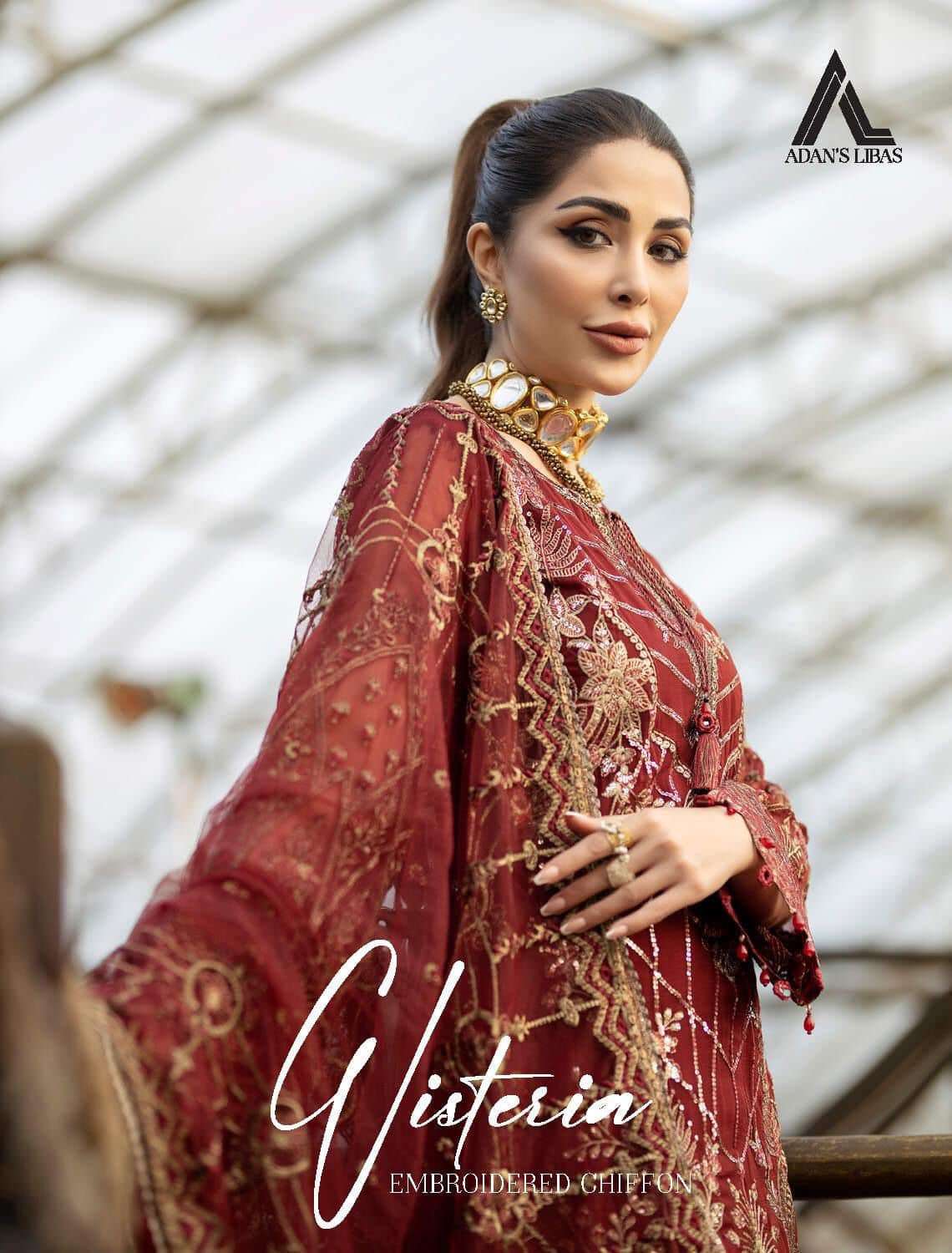 Adan’s Libas Wisteria Luxury Embroidered Chiffon Collection 2023